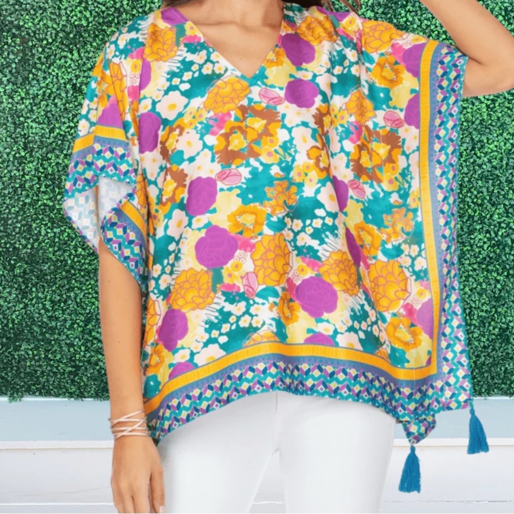 Jade Melody Tan Kaftan Tunic Size Small/Medium